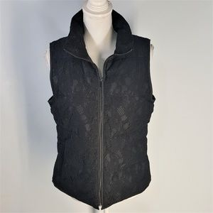 Banana Republic NEW Lacy Quilted Puffer Vest Black